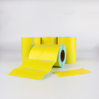 Rollo de papel térmico directo de fábrica, etiquetas térmicas de bobina térmica Pos, rollo de etiquetas en blanco de transferencia térmica imprimible colorida