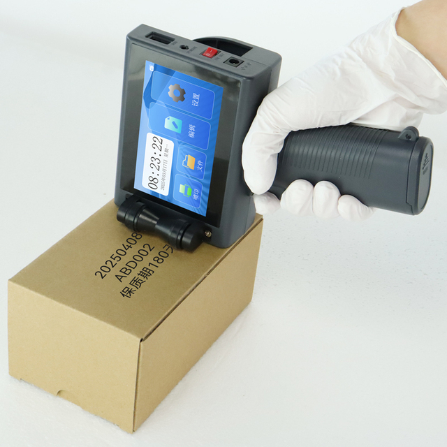 12.7mm Premium Handheld Thermal Semi-Automatic High-Accuracy Inkjet Printer for Cartons Barcode Expiry Date Logo Label Printing