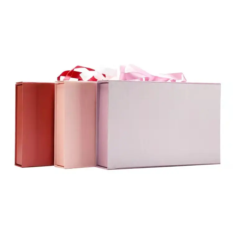 Custom Size Logo A4 Large Foldable Packaging Paper Boxes With Magnetic Closure For Shoe Tea