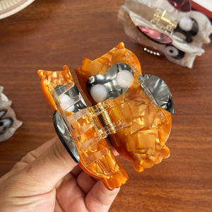 DOWELL OEM acetato gufo scolpt giunzione fermaglio capelli di alta qualità molletta per capelli animali - Product Image 5