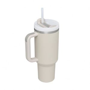 Gobelet moderne de 40 oz avec poignée et paille rabattable simple, compatible porte-gobelet de voiture, cadeaux pour femmes et hommes, bouteilles d'eau pour le camping et la randonnée - Product Image 3