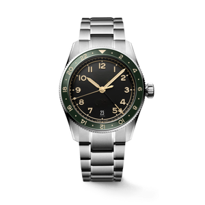 Reloj GMT Automático Unisex con Bisel Giratorio de 24 Horas, Esfera Luminosa, Correa de Acero Inoxidable, Ventana de Fecha, Funcional, Longinesing - Product Image 5