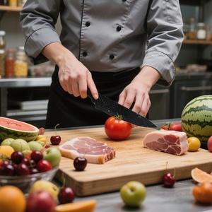 Dao nhà bếp bán buôn xử lý cắt 17-Piece hộ gia đình thép không gỉ Dao màu đen không dính pho mát dao loạt - Product Image 5