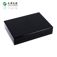Boîte de collection de pièces de monnaie en bois noir brillant sur mesure à 5 compartiments, doublure en velours noir, boîte carrée artisanale pour médailles commémoratives