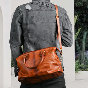Sac à main en cuir Andong pour homme, sac à bandoulière vintage en cuir de vache véritable, sac à main de grande capacité, sac à poignée supérieure, sacs fourre-tout - Product Image 2