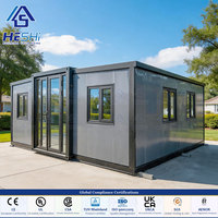 Casa Contenedor Prefabricada de Acero Ligero de 40 y 20 Pies, Expandible, Plegable, Modular, con 1, 2, 3, 4 o 5 Dormitorios, Tipo Granny Flat, Precio