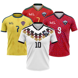 Kit Maglia da <span class=keywords><strong>Calcio</strong></span> Personalizzata all'Ingrosso, Set Jersey da <span class=keywords><strong>Calcio</strong></span> ad Asciugatura Rapida, Stampa a Trasferimento Termico, Pantaloncini 100% Poliestere - Product Image 3