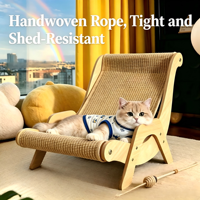 Chaise longue griffoir pour chat en sisal durable, tout-en-un, grand lit pour chat, griffoir pour chat, jouet pour chat