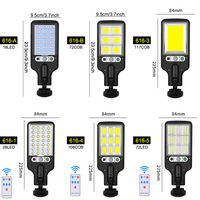 Lampe murale solaire à détecteur de mouvement LED IP65 72 COB 108 COB pour extérieur avec télécommande