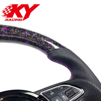 Volant de direction en fibre de carbone forgée de style sportif personnalisé pour Audi B9 RS3 RS4 S3 S4 S5 S6 A3 A4 A5 A6 A7 A8 Q5 Q7 SQ5, intérieur de voiture