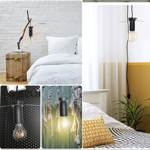 E12 E26 USA Muối Đèn <span class=keywords><strong>Power</strong></span> <span class=keywords><strong>Cord</strong></span> Mỹ đèn cắm với dimmer chuyển đổi và E14 E27 giữ đèn dây - Product Image 4