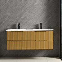 Meuble-lavabo mural moderne avec vasque en céramique et caractéristiques écologiques