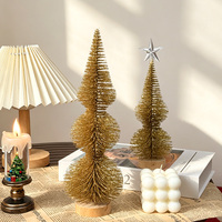 Mini sapin de Noël de haute qualité 20-30 cm, arbre artificiel en forme d'étoile, lumières LED, écologique, léger, pour table d'intérieur
