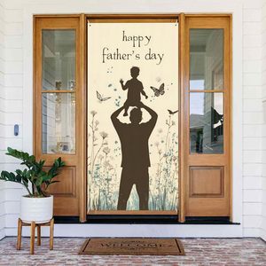 Cubierta de Puerta Personalizable para el Día del <span class=keywords><strong>Padre</strong></span>, con Tema de Superman, Banner para Puerta con el Mejor Papá del Mundo, Banderas Colgantes para Jardín - Product Image 6