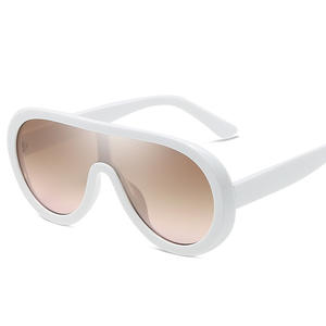 Lunettes de soleil surdimensionnées rondes colorées avec logo personnalisé, style vintage, pour femmes et hommes, monture large, protection UV400 - Product Image 5