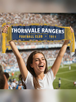 Écharpe de supporter de club de football personnalisée, drapeau triangulaire, bannière imprimée haute définition en polyester, accessoires pour supporters de stade