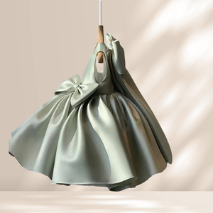 Quần Áo Trẻ Em Tùy Chỉnh Đầm Dự Tiệc Sinh Nhật Đám Cưới Cuộc Thi Đám Cưới Cho Trẻ Em Đầm Em Bé Váy Hoa Công Chúa Nơ Cho Bé Gái - Product Image 3