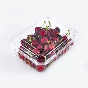 Индивидуальная упаковка 500 мл для хранения свежих фруктов, одноразовые пластиковые коробки для еды на вынос