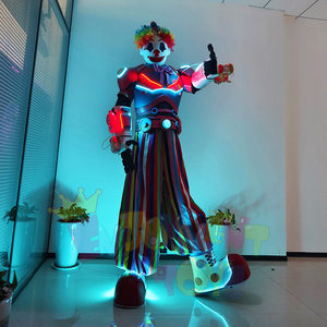 Disfraz de Robot de <span class=keywords><strong>payaso</strong></span> LED con zancos, <span class=keywords><strong>traje</strong></span> de rendimiento controlado inalámbrico, <span class=keywords><strong>traje</strong></span> luminoso con <span class=keywords><strong>traje</strong></span> de zancos de <span class=keywords><strong>payaso</strong></span> con burbuja - Product Image 3
