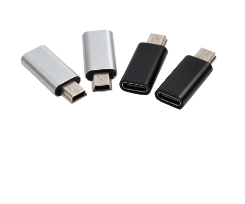 Type-C Female to Mini Usb 5pin Male OTG Adapter, Aluminum Alloy Shell OTG Converter, High-Speed Data Sync & Charging Adapter,