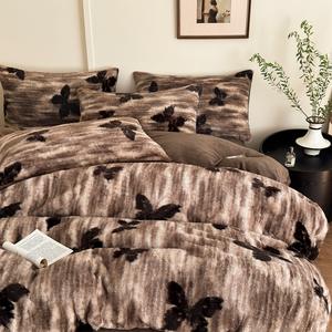 Fall Kwaliteit Wol Fleece 11-delige Set Warm Verdikt Konijn Dubbelzijdig Waterbestendig Licht Luxe Stijl Dekbed Hoes - Product Image 4