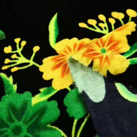 Tissu en velours tissé imprimé super doux de poids moyen en polyester pour ameublement et vêtements - 5000