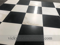 Vente flash - Carreaux de marbre naturel en damier, design personnalisé, marbre blanc vert Carrara Calacatta, carreaux de sol et de mur pour la décoration intérieure
