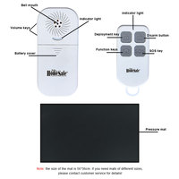 HOMESAFE Tapis de sécurité domestique imperméable de haute qualité avec capteur d'alarme et volume réglable, facile à installer, 10 m