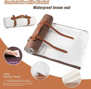 ผ้าห่มปิกนิกพับได้แบบพกพาสองชั้นกันน้ำสำหรับตั้งแคมป์ชายหาด - Product Image 3