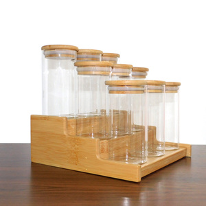 Portaspezie Espandibile a 3 Livelli in Bambù, Organizzatore Retrattile per Armadietti da Cucina - Product Image 4