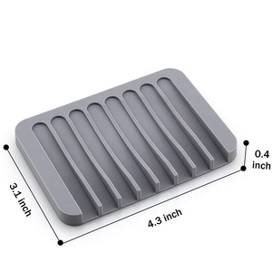 Kitchen & Bathroom <b>Silicone</b> Draining <b>Mat</b> with Anti-aging & Easy to Clean Features for Dishes Cups Soap Storage - Product Image 2