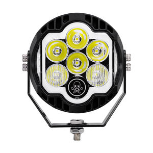 Projecteur LED haute puissance pour véhicules tout-terrain, haute luminosité, 5 pouces, trois côtés, phare de camionnette, DRL multicolore, 60W DC - Product Image 1