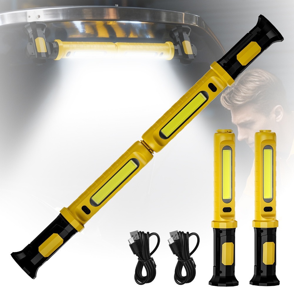 Detachable LED Rechargeable Work Light Portable Mechanic Light Bar with Magnetic and Hooks Cordless for Car Repairing Garage