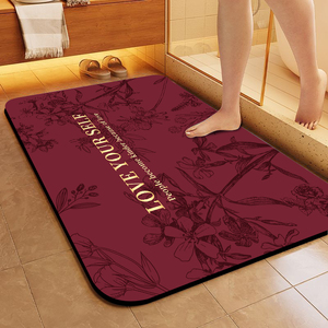 Tappetino per porta grigio con stampa geometrica su misura tappeto morbido <span class=keywords><strong>in</strong></span> <span class=keywords><strong>pietra</strong></span> di diatomite tappetino assorbente - Product Image 4