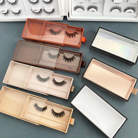 Vente en gros de cils longs naturels de 10 à 14mm, cils faits à la main avec emballage en boîte, cils pour le maquillage