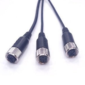 Kabel Splitter Sinyal/Daya Industri 1-ke-3 M12 8-Pin Male ke Female IP67 Tahan Air untuk Kabel Sensor - Product Image 1