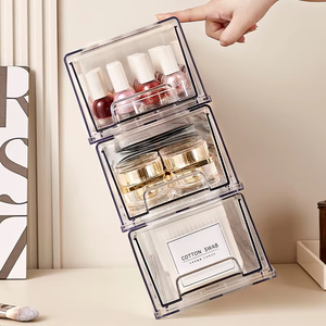 Bán Buôn Rõ Ràng Nhựa Ngăn Kéo Tổ Chức Thiết Lập Stackable Chống Bụi Máy Tính Để Bàn Son Môi Nước Hoa Tổ Chức Mỹ Phẩm Ngăn Kéo Lưu Trữ Hộp - Product Image 6