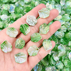 ลูกปัดอะคริลิกรูปเปลือกหอย รูปใบไม้เคลือบสี สำหรับทำเครื่องประดับ DIY - Product Image 4