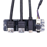 Placa Base para Computadora Maoye MYD7523 de Fábrica, Cable USB 3.0+USB-C+Puertos de Audio HD, Placa I/O de PVC de 60cm, Carga Rápida de 3A, en Stock