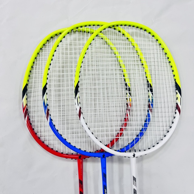 JIELING Factory Price A100 Aluminum One Piece Blue White Yellow Use for Recreational Sports Badminton Racket