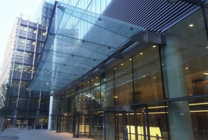 Curvo all'aperto residenziale acrilico di alluminio vetro temperato stratificato tetto di vetro porta <span class=keywords><strong>in</strong></span> acciaio inox sistema di baldacchino - Product Image 5