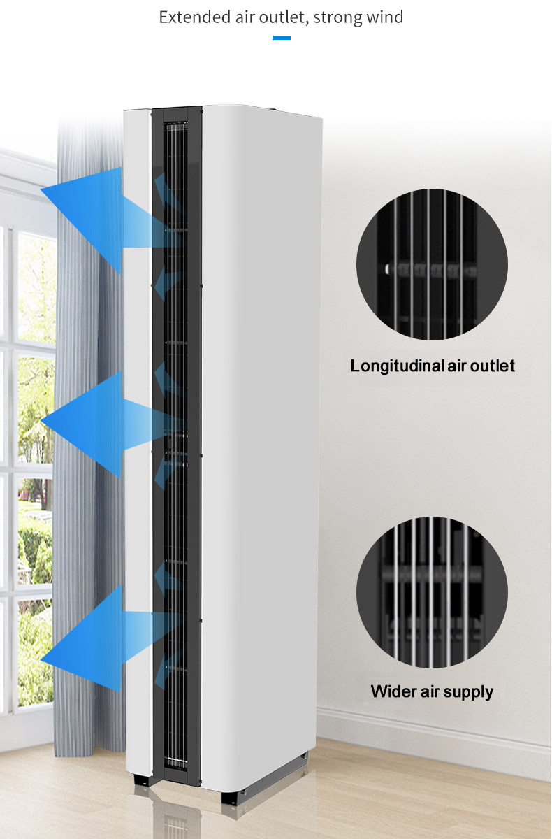 Vertical Air Curtains For Commercial Glass Door of Hotel Shopping Mall H 2-5m