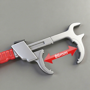 Adjustable Pipe Wrench 86mm Opening Aluminum Alloy For Household <b>Plumbing</b> Repair Tools - Product Image 1