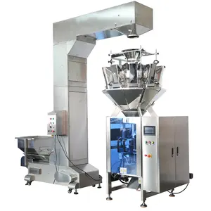 Economic factory supply sugar candy nuts cashew packaging machine pillow gusset weighing and packing machine