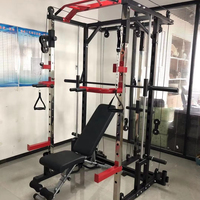 Máquina Smith Multifuncional Comercial y Sistema de Poleas Cruzadas - Rack de Potencia Todo en Uno para Gimnasios Comerciales, Venta al por Mayor