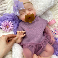 Poupée Bébé Reborn Fille en Silicone Exquise et Adorable, Jouet Utilisable avec Sucette pour Tout-Petits, Collection d'Artiste