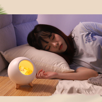 Led Tactile Lune Lumière Enfants Petit Haut-Parleur Lampe De Nuit pour la Chambre À Coucher