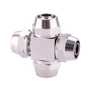 Feige <b>Quick</b> Connect Four Way <b>Connector</b> 6 8 10 12mm Pneumatic Air Hose Locking Female Fitting - Product Image 1