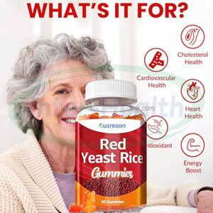 Ausreson Hart Gezondheid Rode Gist Rijst Extract Gummy 500Mg Antioxidant Rode Gist Rijst Gummies - Product Image 3