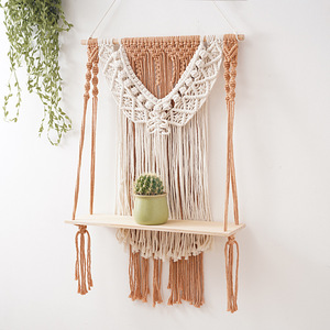 Colgador <span class=keywords><strong>de</strong></span> plantas <span class=keywords><strong>de</strong></span> macramé tejido bohemio <span class=keywords><strong>de</strong></span> estilo nórdico, estante <span class=keywords><strong>de</strong></span> macramé flotante tejido a mano, <span class=keywords><strong>tapiz</strong></span> colgante <span class=keywords><strong>de</strong></span> pared <span class=keywords><strong>para</strong></span> decoración del hogar - Product Image 5